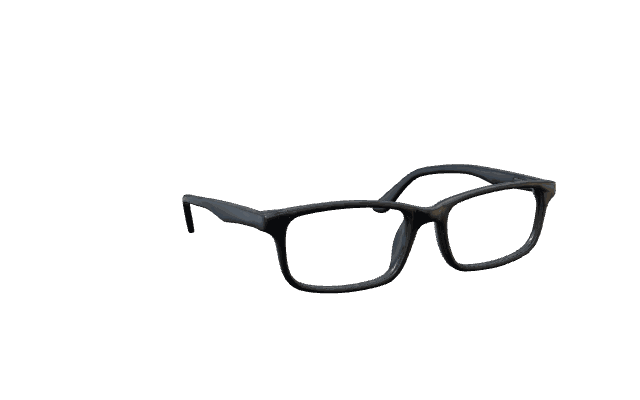 Armazón rectangular de acetato negro